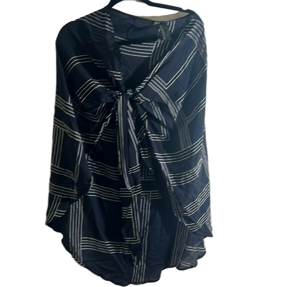 Zara womens Geometric Print Sarong black & white vacay summer resort wear Sz M